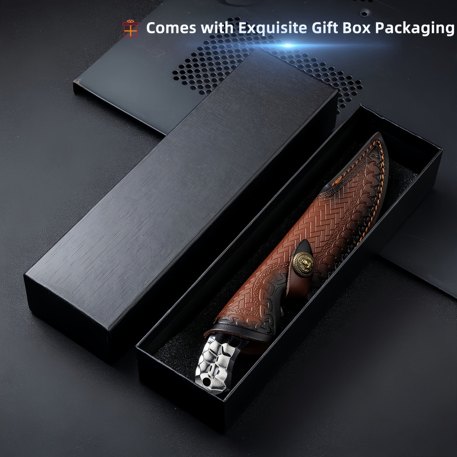 High Hardness Sharp Full Tang CNC Fixed Blade "Ice Goddess" Exquisite Sharp Quick Knife, Outdoor Portable Pocket Knife, Compact Cutting Tool, Camping, BBQ, Fruit Knife, Home Use, Hunting, Fishing, Men'S Gift, Collectible And