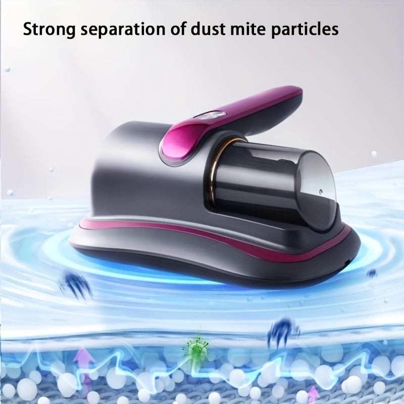 1pc Rechargeable Cordless Handheld Bed Vacuum Cleaner - Personal Care Electronics with Super Suction Power, UV Light, Washable Filter, 36V USB Powered, Deep Cleaning for Beds, Sofas, Pet Hair, Carpets - Includes 18650 Battery