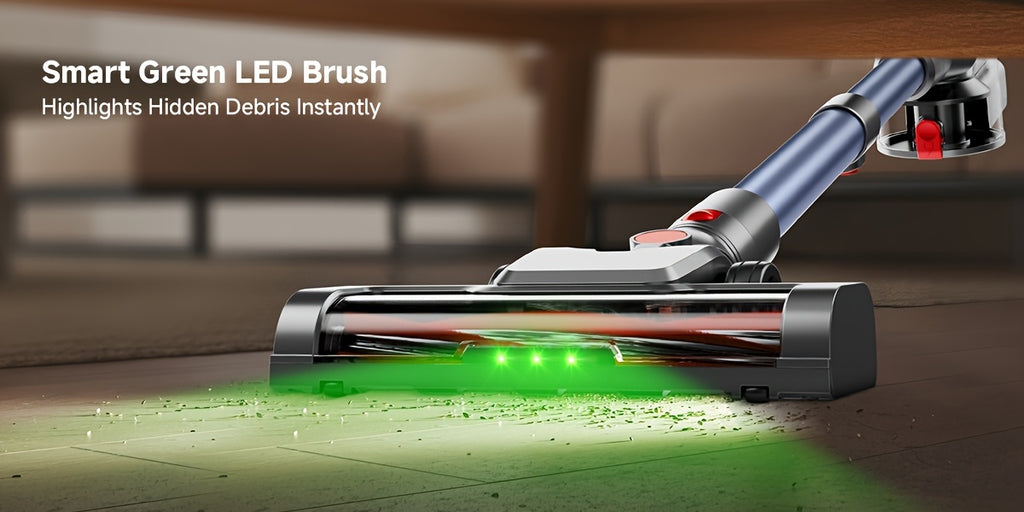 55-70 KPA Lightweight Vacuum Cleaner with Upgraded Green LED, Anti-tangle Brush, Removable Battery, Multiple Suction Levels, Up to 45 Minutes Of Battery Life, Women's Car Accessories, Vacuum Cleaner for Carpets, Pet Hair, And