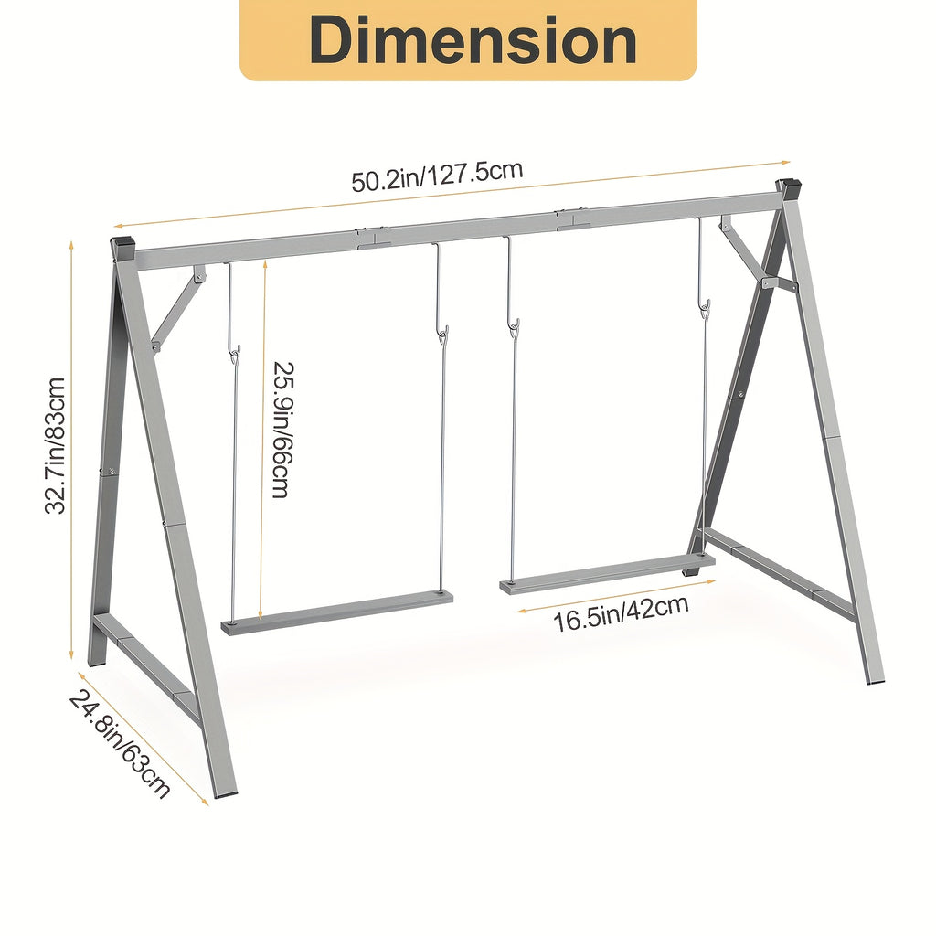Heavy-Duty Chicken Perch with 2 Swings & Roosting Bars - Sturdy Construction, Chicken Coop Climbing Gym, Exercise & Mental Stimulation Activity Center for hens, chicks - Indoor/Outdoor Farm or backyard use - Pet Chicken Acces