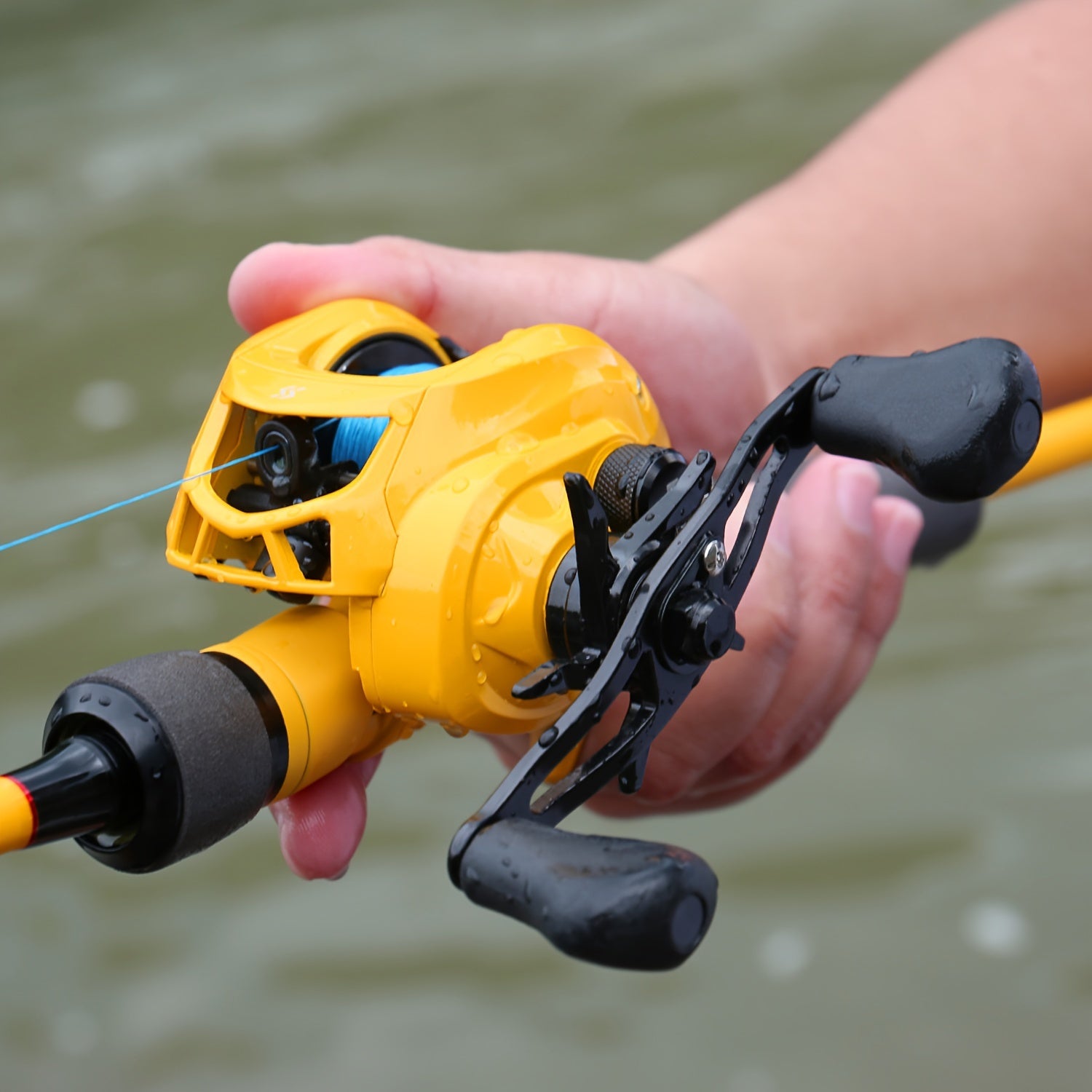 Sougayilang Baitcaster Combo, 2 Pieces Fishing Poles With 7.1:1 Gear Ratio Comfort EVA Grip Handle Reel Baitcasting Fishing Combo