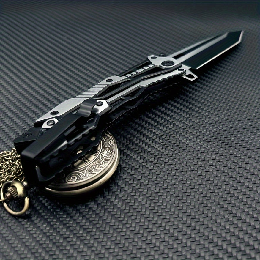 8.3 Inch Mechanical Style Folding Knife Cool Pocket Knife With Clip - Kinematic Pivot Action Tactical EDC Folding Knives For Outdoor Survival, Camping, Hiking, Hunting, Gifts For Men