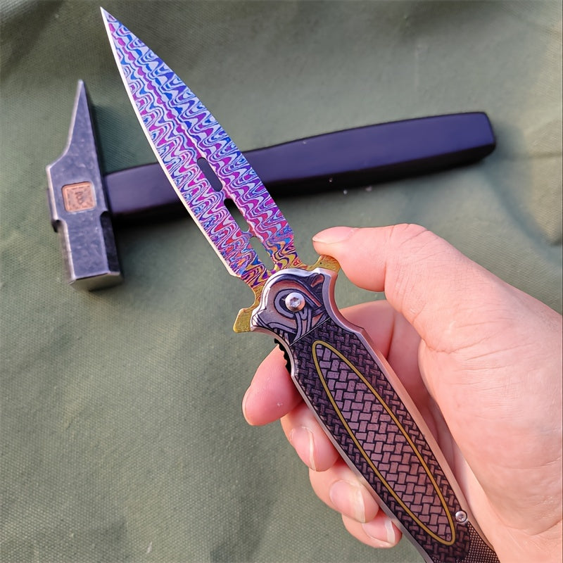 Noble high hardness carry a color fan pocket knife collection folding knife ultra-sharp portable knife one multi-functional household fruit knife