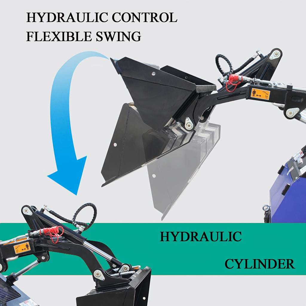 Free Shipping 23HP Stand-On Skid Steer Loader with Dual Bars, Radiator, Two Attachments, Tracks, EPA Engine for Tough Terrain and Garden Maintenance - Digger US Warehouse, Agricultural Machinery, Construction Equipment, Rugge