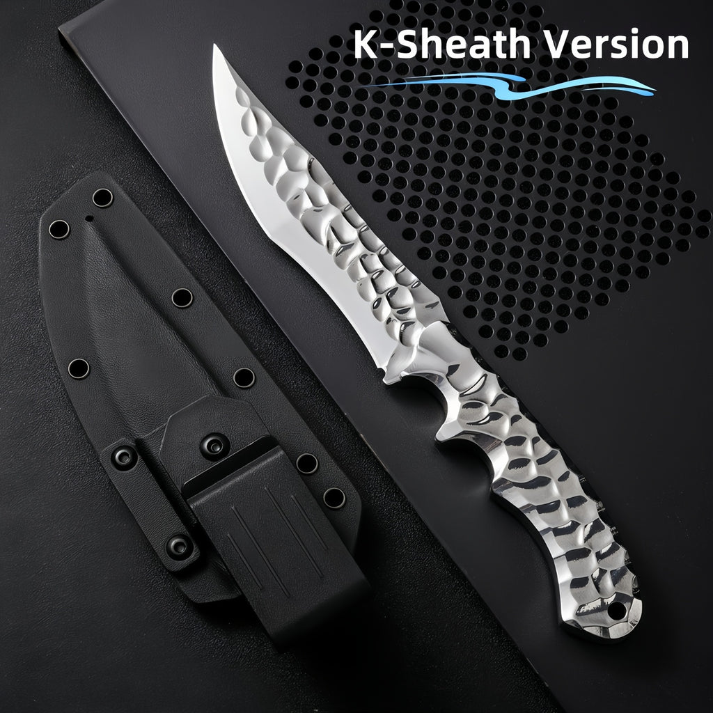 High Hardness Sharp Full Tang CNC Fixed Blade "Ice Goddess" Exquisite Sharp Quick Knife, Outdoor Portable Pocket Knife, Compact Cutting Tool, Camping, BBQ, Fruit Knife, Home Use, Hunting, Fishing, Men'S Gift, Collectible And