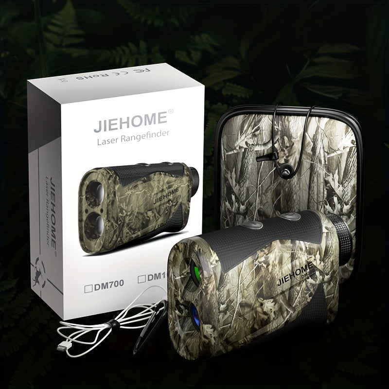 JIEHOME Golf & Hunting Laser Rangefinder with Slope - 765 Yd High-Precision Laser Distance Meter, Flag Lock Vibration, 6X Magnification, Slope/Angle/Speed/Distance Mode, Rechargeable, Lightweight for Golf Course & Outdoor Hun