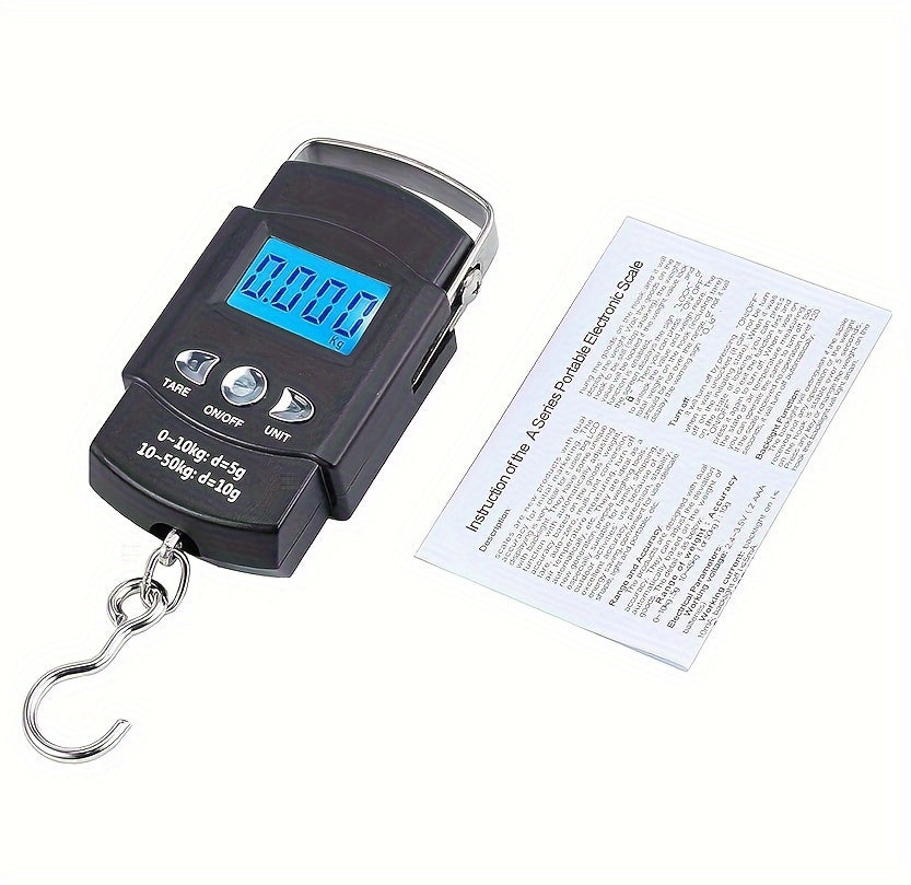 Electronic Portable Hand Scale, Mini Luggage Scale With Ruler, Fishing Bag Scale