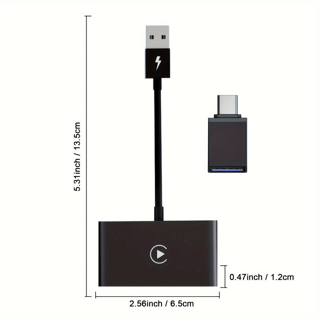 Wireless CarPlay Adapter Wired to Wireless Plug & Play - Wireless 5.0, Auto Connect, Compatible with 600+ Cars (2016+), USB-Powered for iPhone iOS 10+, Carplay Wireless Adapter, Call Management, Compact Design, Highquality El