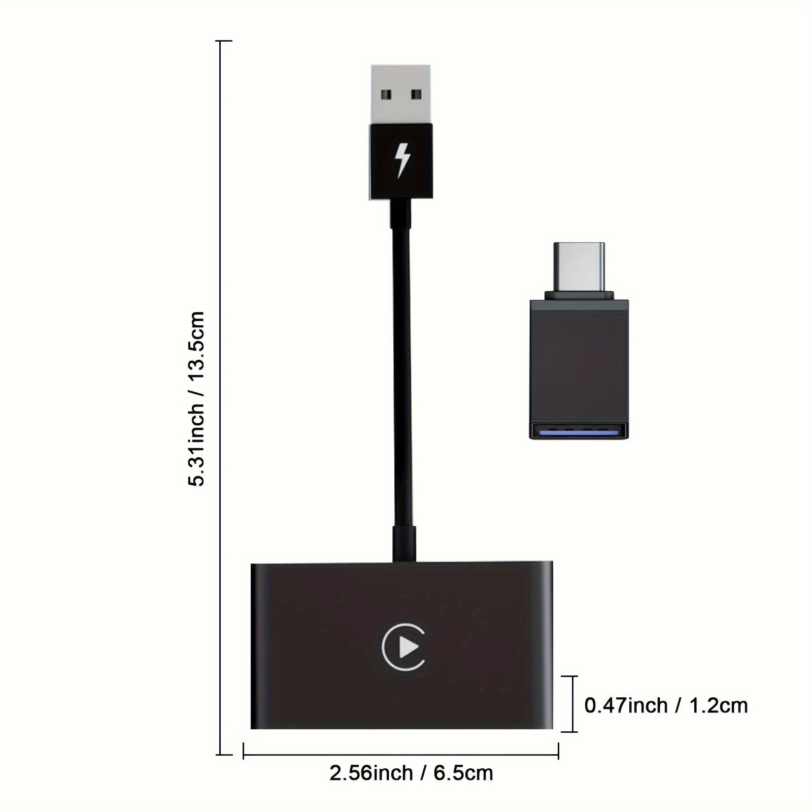 Wireless CarPlay Adapter Wired to Wireless Plug & Play - Wireless 5.0, Auto Connect, Compatible with 600+ Cars (2016+), USB-Powered for iPhone iOS 10+, Carplay Wireless Adapter, Call Management, Compact Design, Highquality El