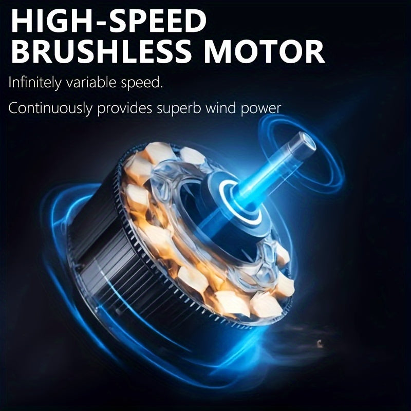 1pc Black Rechargeable Portable Turbojet Fan With Powerful Blower, Equipped With High-speed Air Duct Fan, Ultra-Powerful High-Speed Air Blower - Mini Turbo Jet Fan For Quick Dust Removal - Perfect For Cars, Home & Electronics