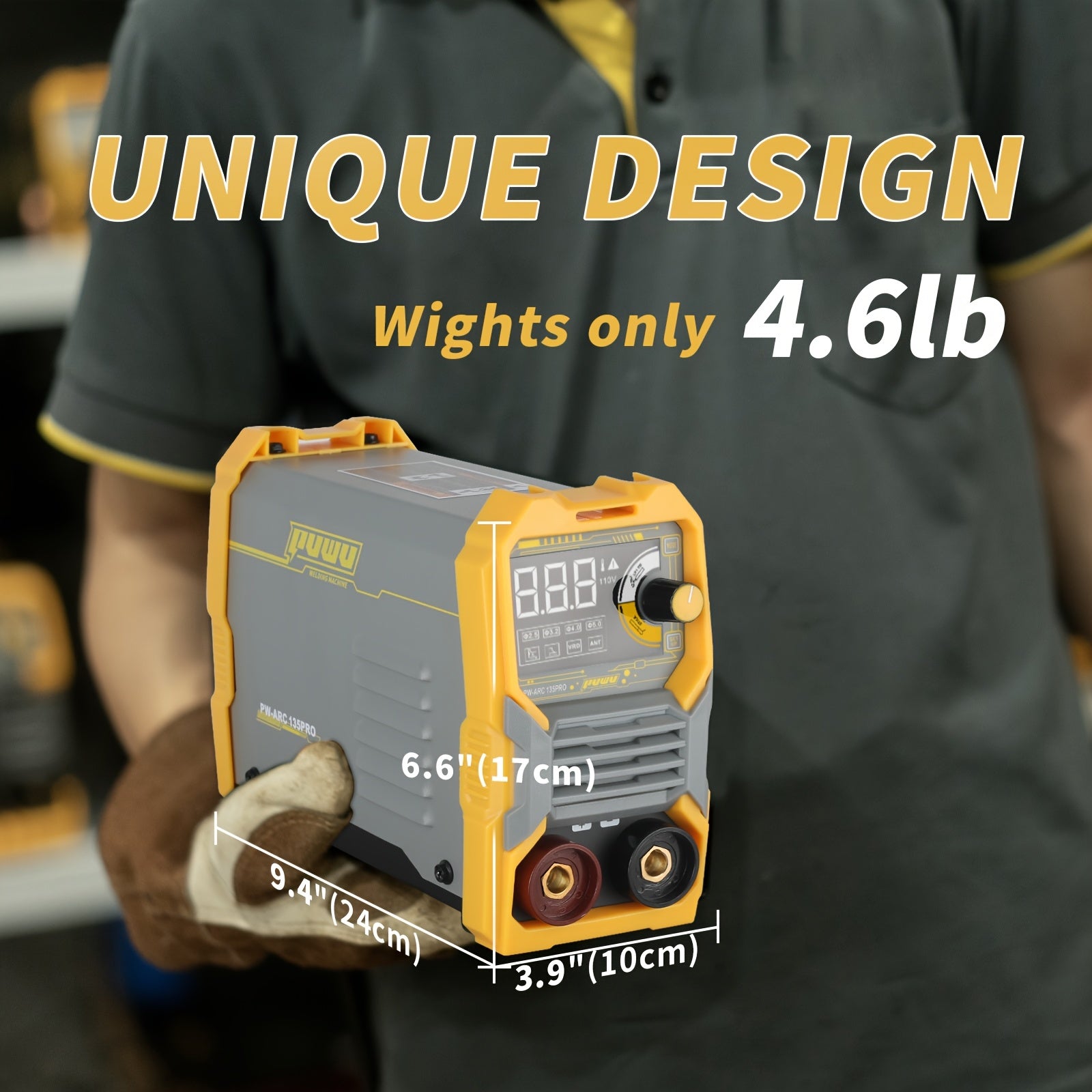 135A 110V Stick/Lift TIG 2-in-1 Welder Dc Inverter Welder With LCD Digital, Thermal Protection, Electrodes, Hot Start Portable MMA Arc/Lift TIG Welder