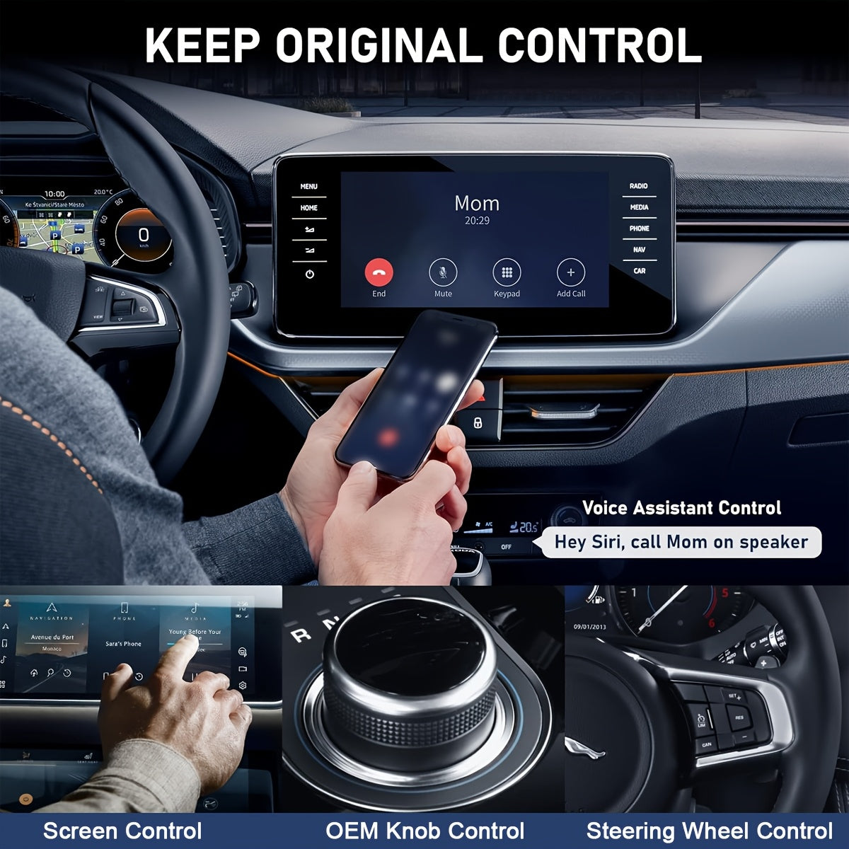 Wireless CarPlay Adapter Wired to Wireless Plug & Play - Wireless 5.0, Auto Connect, Compatible with 600+ Cars (2016+), USB-Powered for iPhone iOS 10+, Carplay Wireless Adapter, Call Management, Compact Design, Highquality El