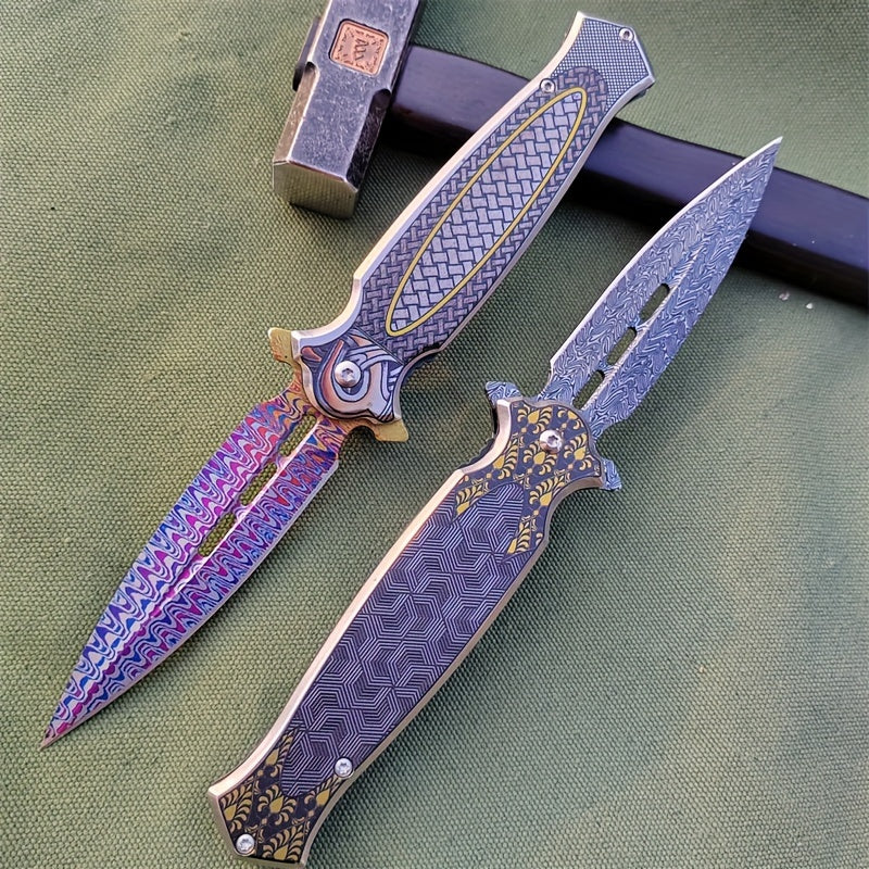 Noble high hardness carry a color fan pocket knife collection folding knife ultra-sharp portable knife one multi-functional household fruit knife