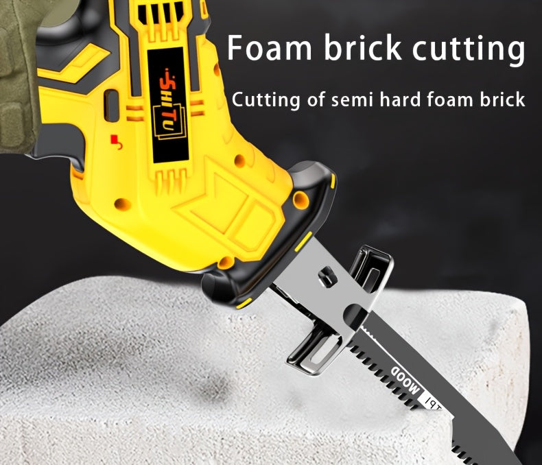 Lithium Electronics, Electric Cordless Saw, Cordless Saw Blade, Cordless Reciprocating Saw, Suitable For Home And Outdoor Use, Suitable For Electric Reciprocating Saw, Cutting Trees, PVC, Thin Wood Boards And Soft Metal Wood.