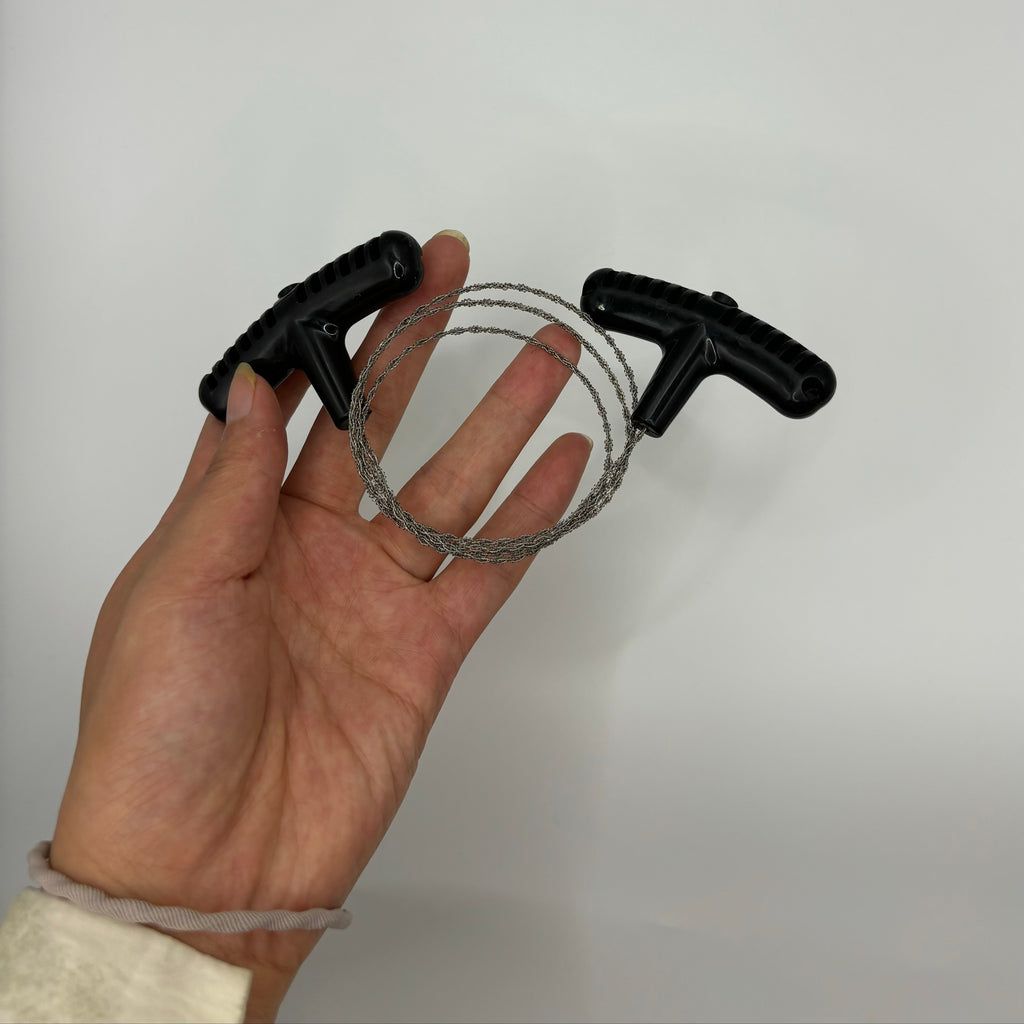 1pc Stainless Steel Wire Saw, Outdoor Hand Pulled Wire Saw Rope, Multipurpose Camping Cable Survival Wire For Rubber, Plastic, Soft Metal And Wood