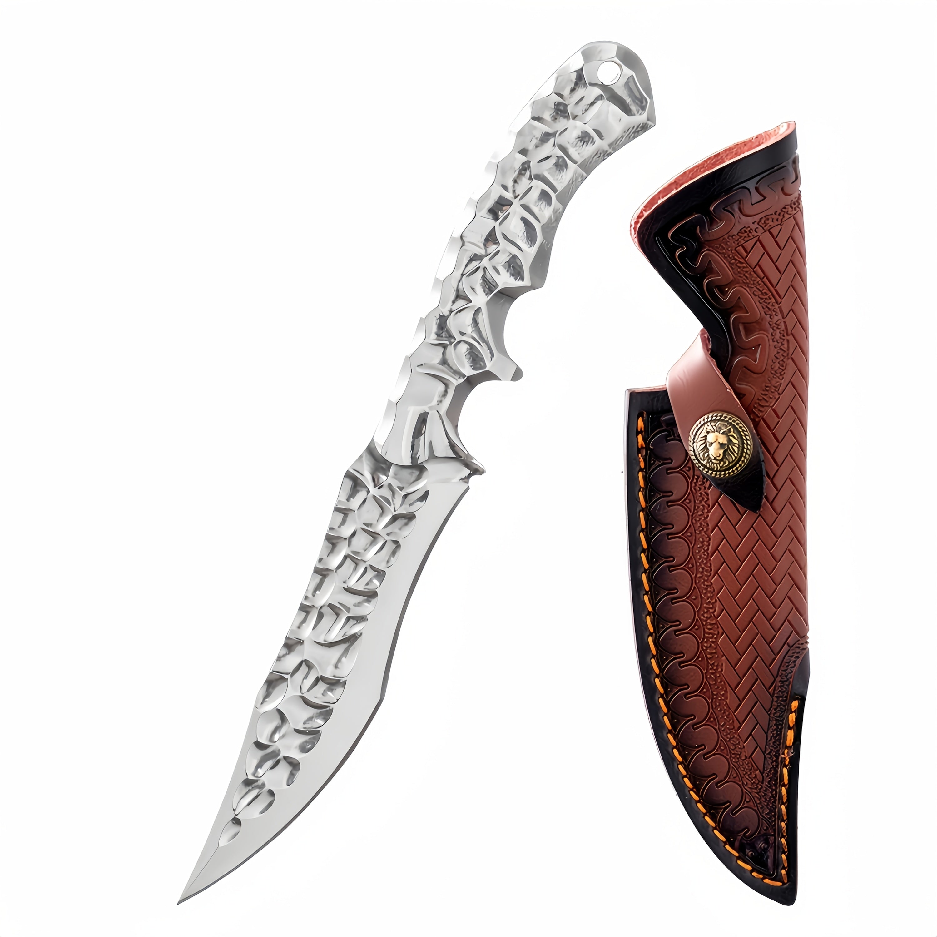 High Hardness Sharp Full Tang CNC Fixed Blade "Ice Goddess" Exquisite Sharp Quick Knife, Outdoor Portable Pocket Knife, Compact Cutting Tool, Camping, BBQ, Fruit Knife, Home Use, Hunting, Fishing, Men'S Gift, Collectible And