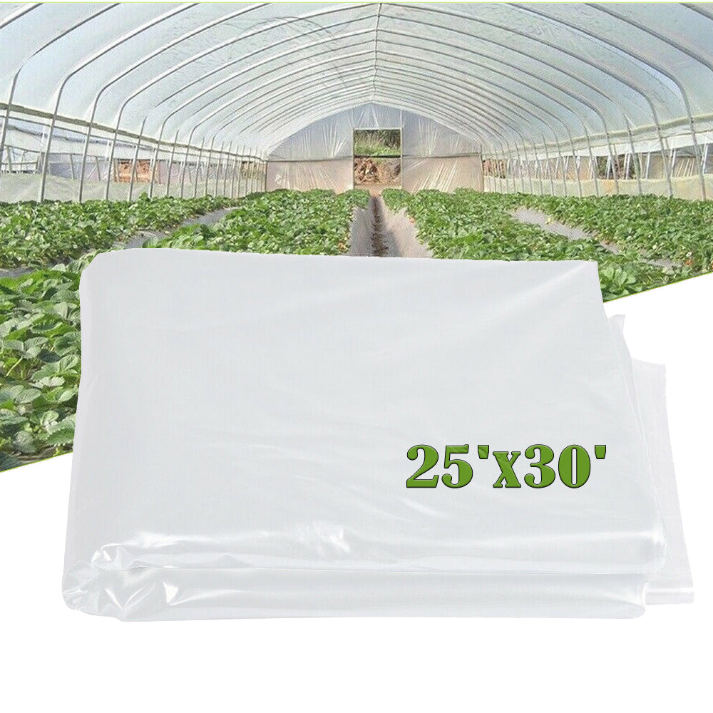 6 mil Greenhouse Plastic Film Sheeting Cover Large Size 100ft 50ft 40ft Length Available UV Resistant Clear Polyethylene Film Green House Hoop Farm Plastic Cover for Gardening Farming Agriculture