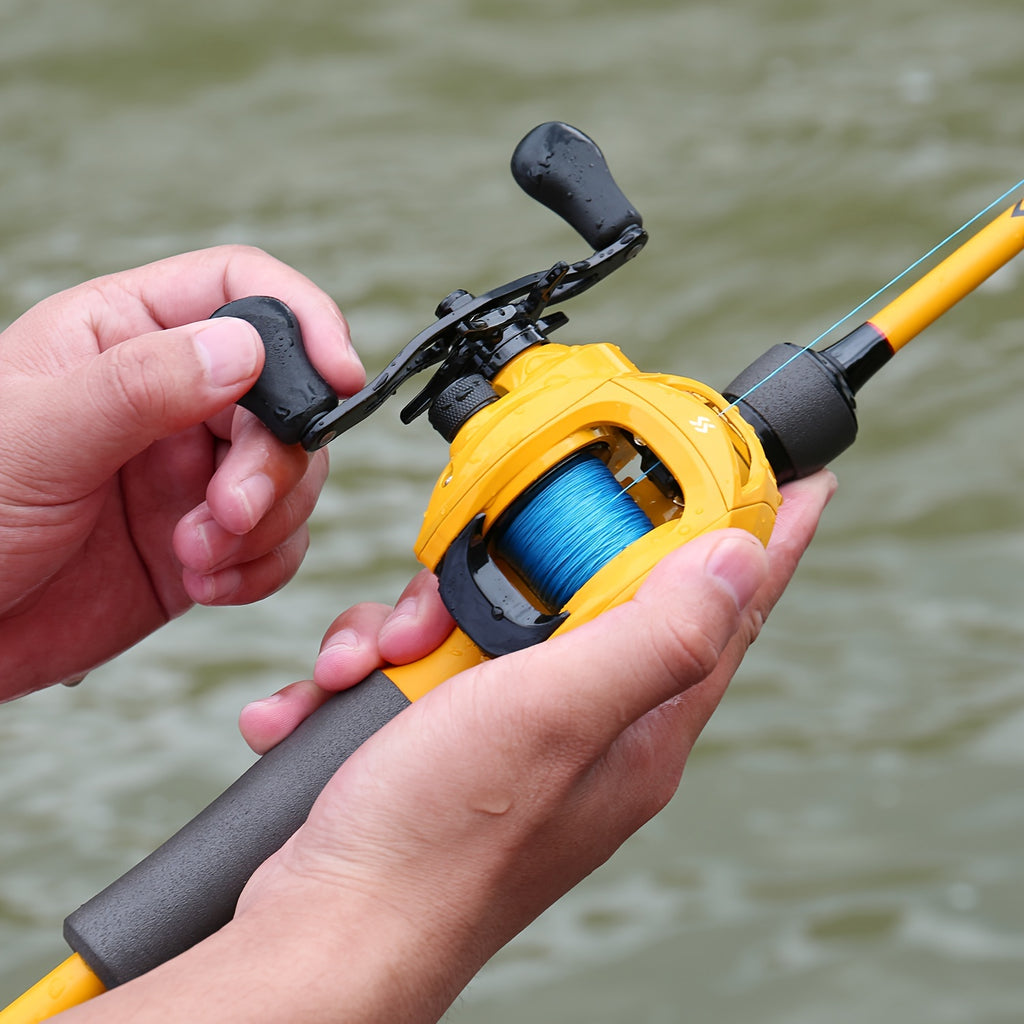 Sougayilang Baitcaster Combo, 2 Pieces Fishing Poles With 7.1:1 Gear Ratio Comfort EVA Grip Handle Reel Baitcasting Fishing Combo