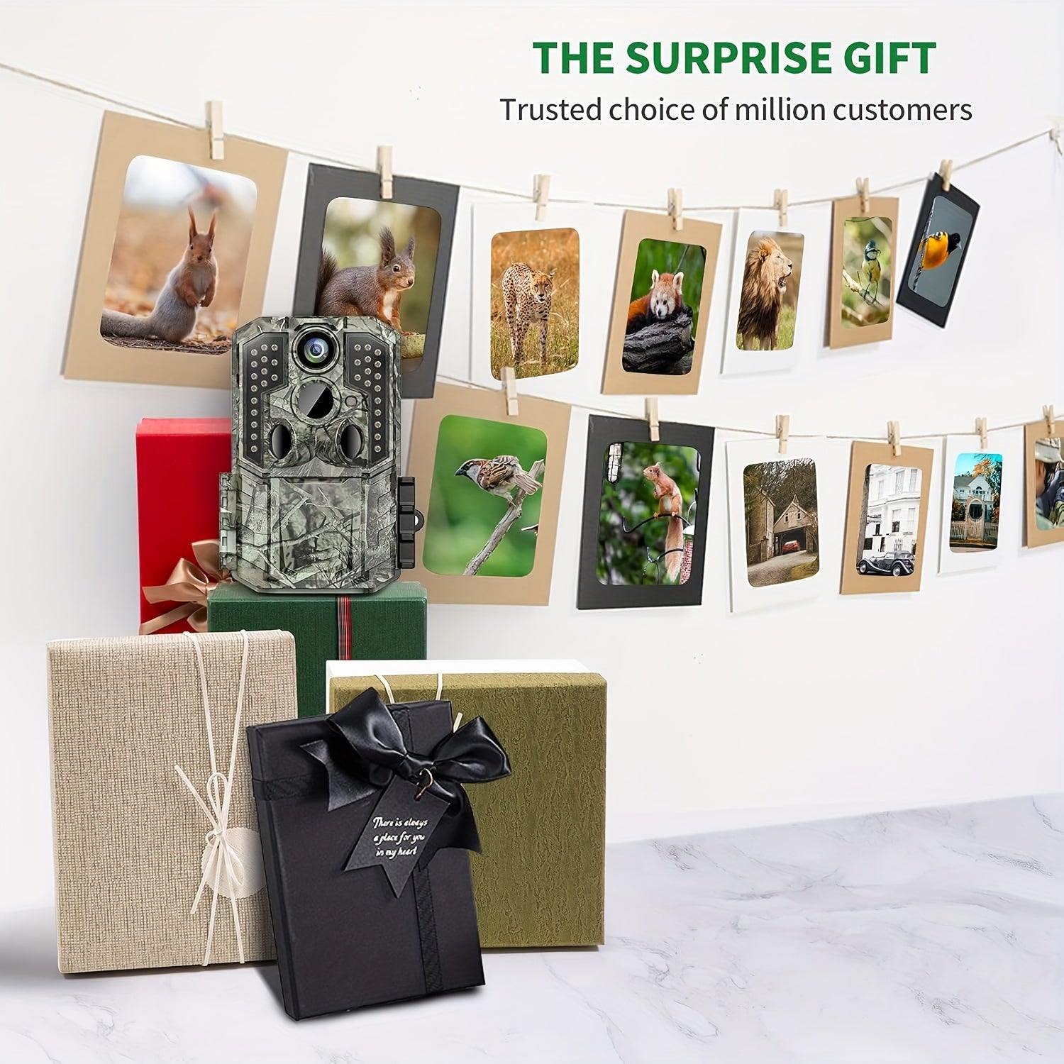 Trail Camera, 4K 48MP Game Camera, 0.2S Trigger Motion Activated, Hunting Camera with Night Vision IP54 Waterproof 2.0''LCD 120°Wide Cam Lens for Outdoor Scouting Wildlife Monitoring Home Security, Gift for Men, Trail Camera