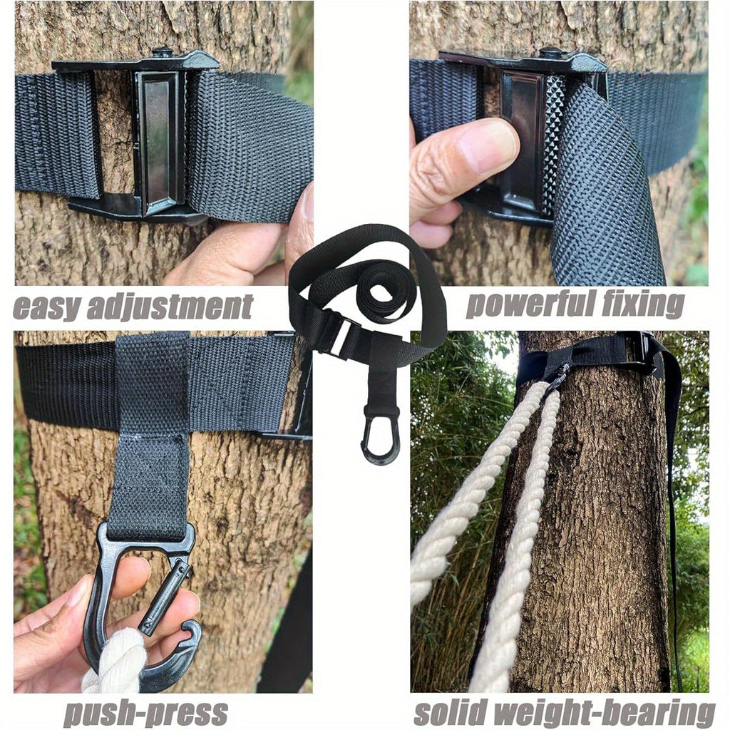 KISWIAR Heavy-Duty Tree Stand Safety Harness with Metal Buckle - 1000lb Capacity, Stitched Nylon, Red Hunting Harness for Tree Stand & Climbing, Outdoor Hunting Gear, Secure Metal Buckle, Durable Nylon Strap, Highstrength Mat