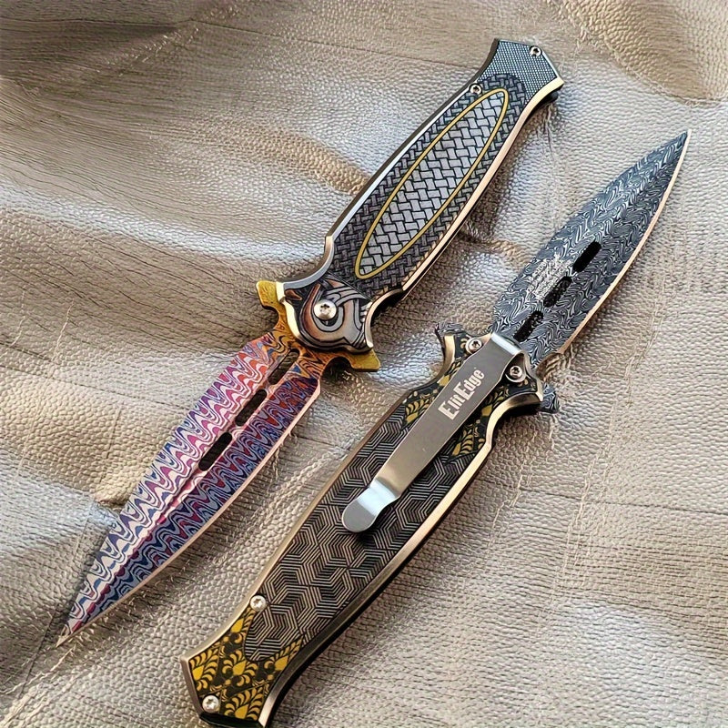 Noble high hardness carry a color fan pocket knife collection folding knife ultra-sharp portable knife one multi-functional household fruit knife
