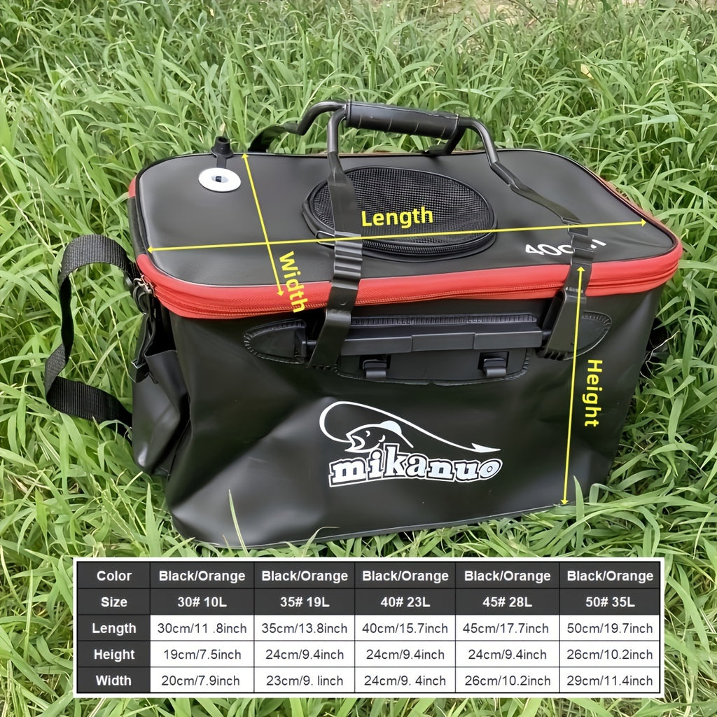 Large Volume No Pump Portable EVA Fishing Bag, Collapsible Live Fish Box, Multi-Functional Folding Camping Water Container Pan Basin, Fishing Tackle Storage