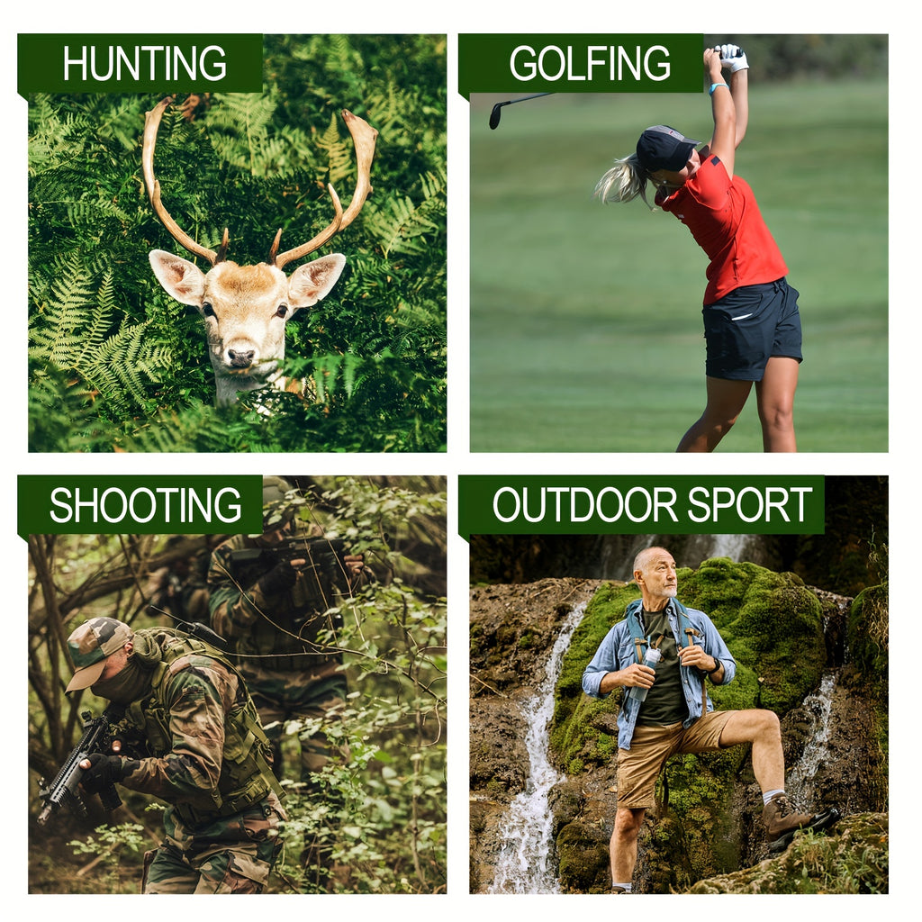 JIEHOME Golf & Hunting Laser Rangefinder with Slope - 765 Yd High-Precision Laser Distance Meter, Flag Lock Vibration, 6X Magnification, Slope/Angle/Speed/Distance Mode, Rechargeable, Lightweight for Golf Course & Outdoor Hun