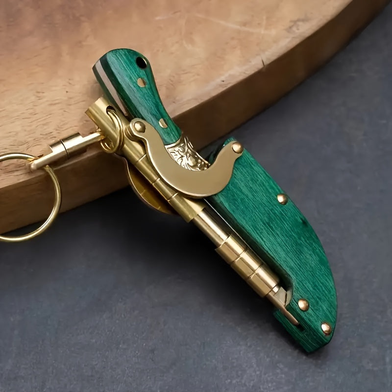 1PC Mini Performance Knife - Compact, Fun, and Versatile Outdoor Pocket Knife for Men - 3.35 Inches, Button Operated, Peeling, Household, Box Opening, Gift, Sheath Included