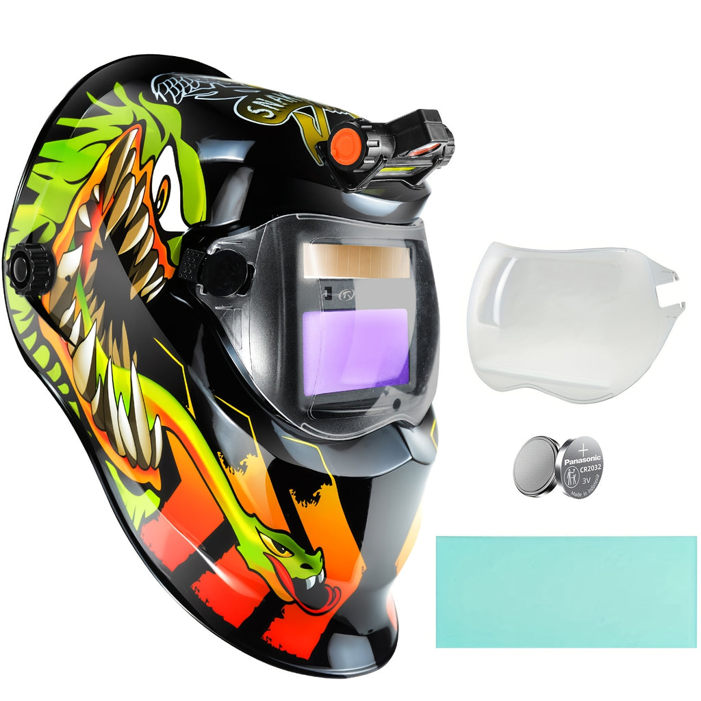 Welding Helmet Auto Darkening Welding Hood With Light True Color 1/1/1/2 Top Optical Clarity Wide Shade 9-13 Welder Helmet Welding Mask With Grinding