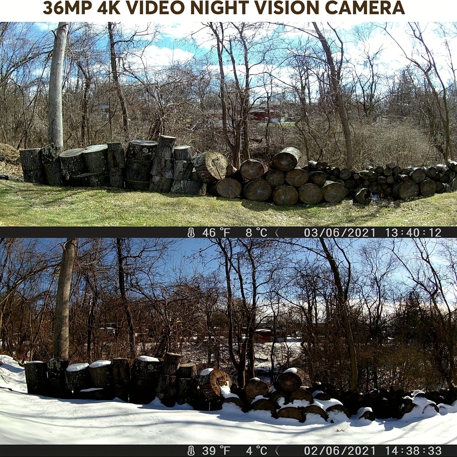 Trail Camera, 4K 48MP Game Camera, 0.2S Trigger Motion Activated, Hunting Camera with Night Vision IP54 Waterproof 2.0''LCD 120°Wide Cam Lens for Outdoor Scouting Wildlife Monitoring Home Security, Gift for Men, Trail Camera