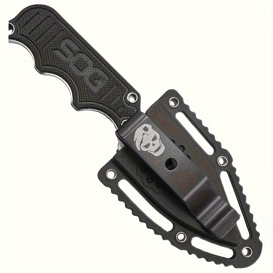 1PC Multi-purpose Knife, Pocket Knife, High Quality 5CR13 Steel, One Body + FRN Glass Fiber Nylon Handle ABS Plus Fiber Sheath, With Stainless Steel Waist Clip Can Be 360 Degrees Rotation, Suitable For Rescue, Adventure, Camp
