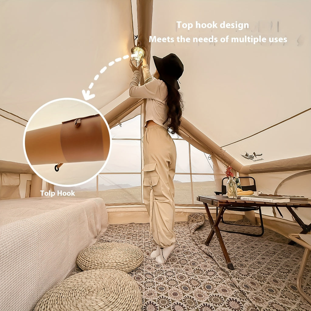 Inflatable camping tent large family camping tents instant glamping tent 4 season windproof outdoor blow up tent fishing party