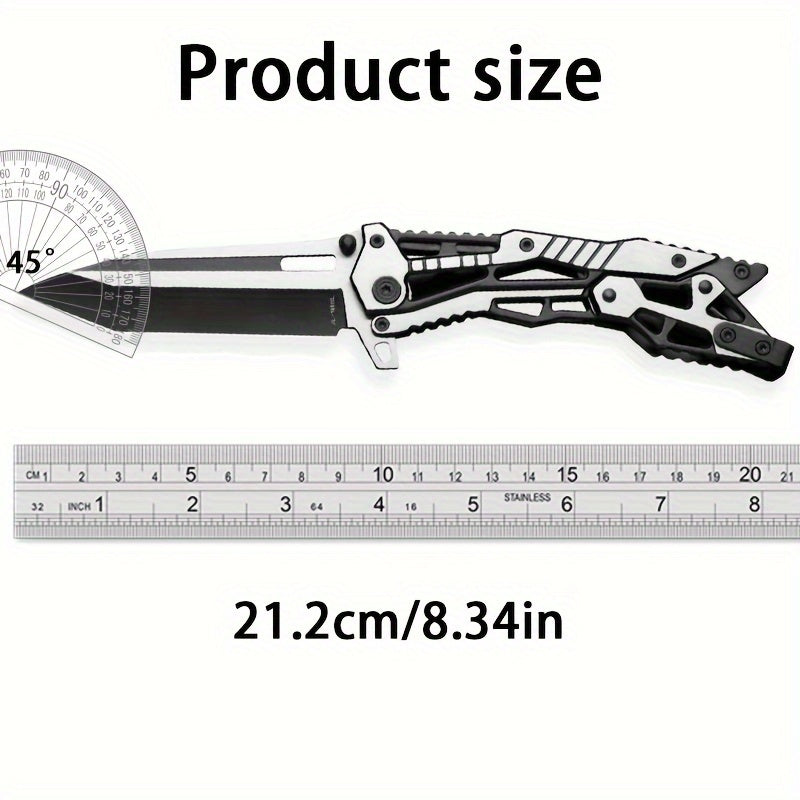 1PC, Mechanical Magic Knife, Folding Outdoor Knife, Men's Gift, Portable Pocket Knife, 8.34 Inch Carry Knife, Perfect For Outdoor Camping, Adventure And Family Use