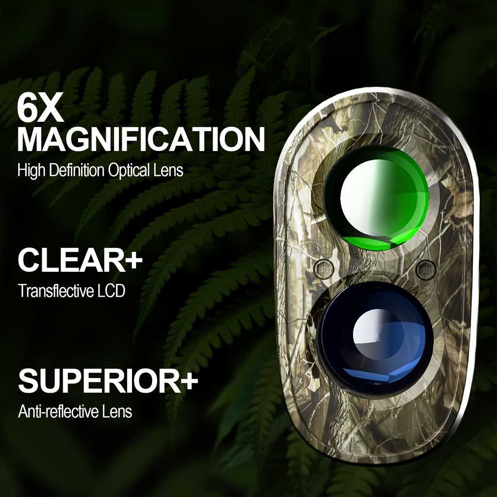 JIEHOME Golf & Hunting Laser Rangefinder with Slope - 765 Yd High-Precision Laser Distance Meter, Flag Lock Vibration, 6X Magnification, Slope/Angle/Speed/Distance Mode, Rechargeable, Lightweight for Golf Course & Outdoor Hun