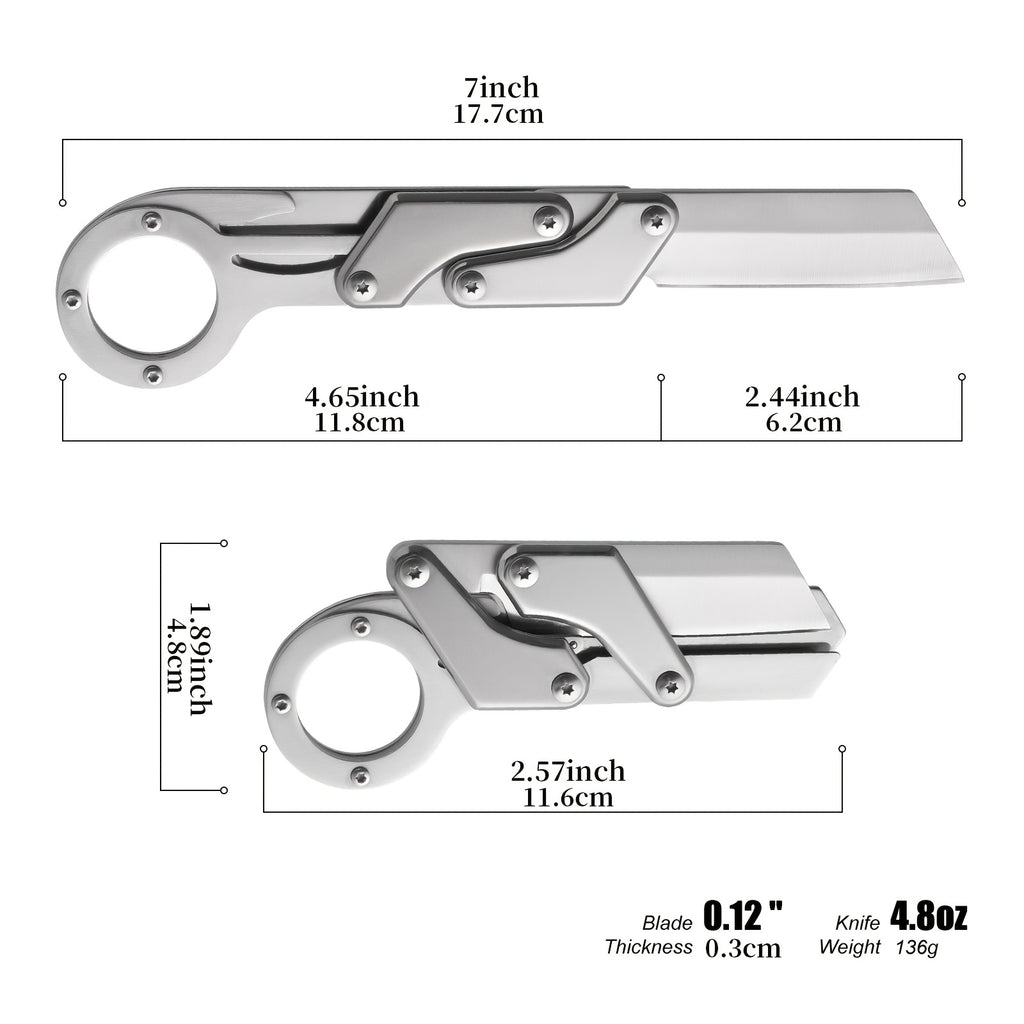 1pc, Multifunctional Folding Knife, Stainless Steel Pocket Knife, Creative Transforming Knife, Outdoor Survival Knife, Tactical Pocket Knife For Men Gifts