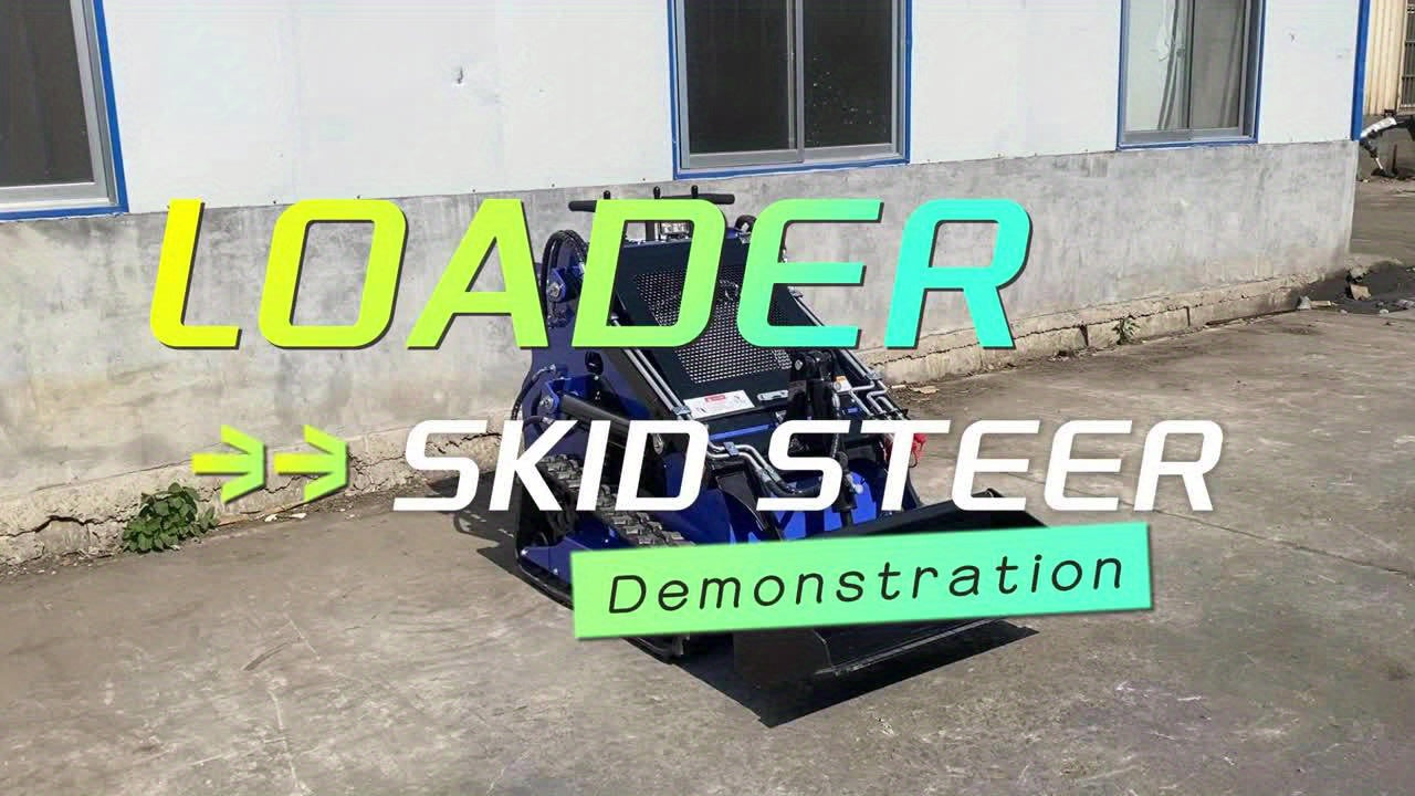 Free Shipping 23HP Stand-On Skid Steer Loader with Dual Bars, Radiator, Two Attachments, Tracks, EPA Engine for Tough Terrain and Garden Maintenance - Digger US Warehouse, Agricultural Machinery, Construction Equipment, Rugge