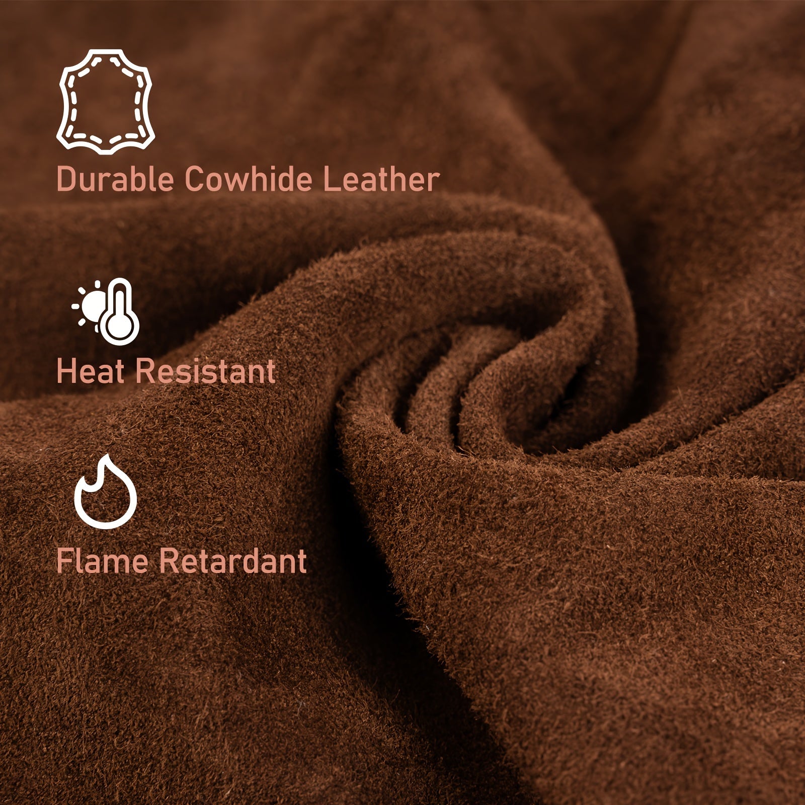 YESWELDER Leather Welding Work Shop Apron With 6 Pockets Heat Flame Resistant Cowhide Welder Apron Heavy Duty Blacksmith Aprons Adjustable For Welders Men Women Length 41"