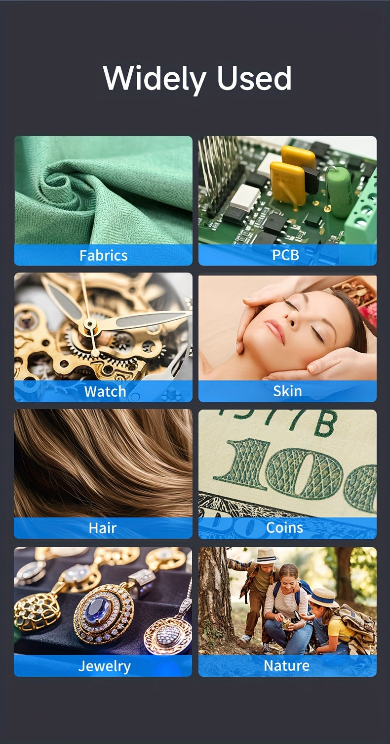 Rievbcau 7-Inch Hd Digital Microscope With 1200X Magnification - Perfect For Electronics Repair & Photography