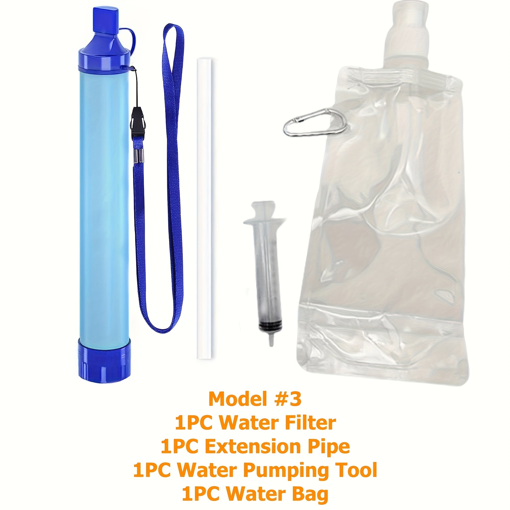 1pc Outdoor Water Filter Straw, 0.01 Micron 4-Stage Filtration, Portable Survival Purifier for Travel, Wilderness, Emergency - ABS Material, Ideal for Ramadan, Thanksgiving, Christmas, Halloween, New Year Festivities