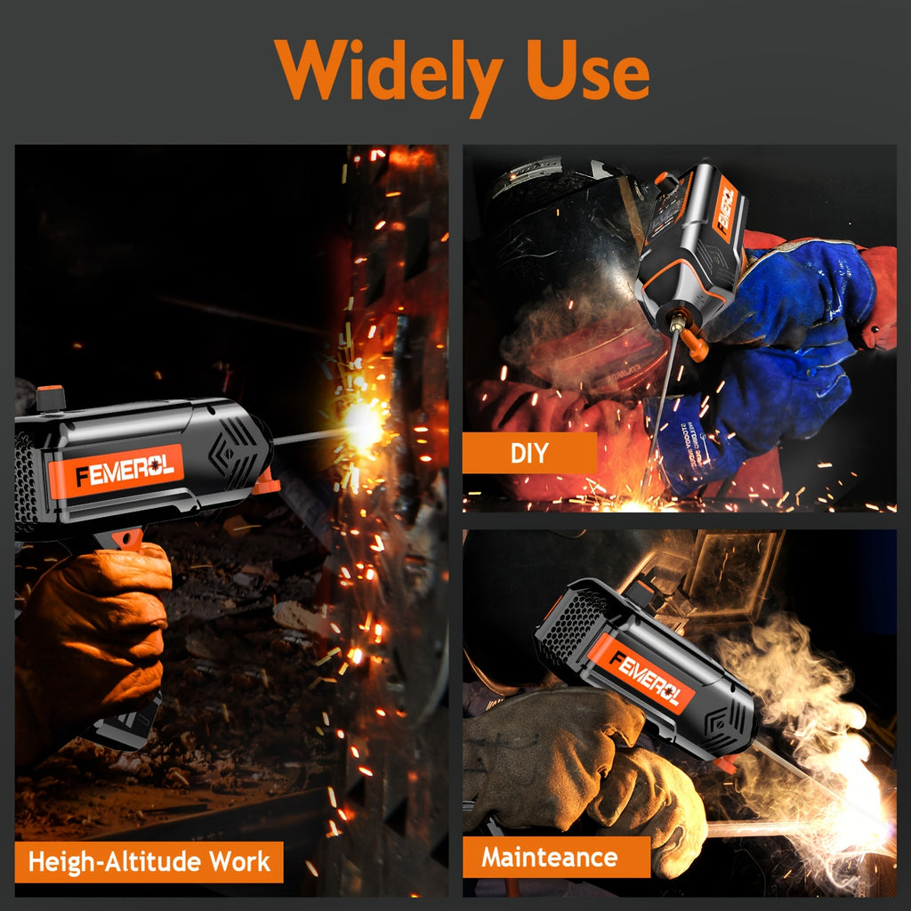 FEMEROL Welding Machine 110V Handheld Welder 120A Portable Stick Welder Hand Held Welder Machine IGBT Inverter Digital Display With Welding Tool Set And Toolbox