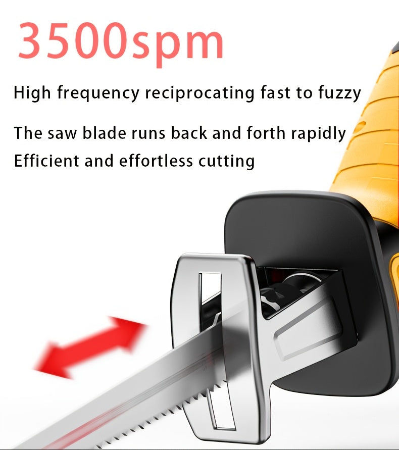 Lithium Electronics, Electric Cordless Saw, Cordless Saw Blade, Cordless Reciprocating Saw, Suitable For Home And Outdoor Use, Suitable For Electric Reciprocating Saw, Cutting Trees, PVC, Thin Wood Boards And Soft Metal Wood.