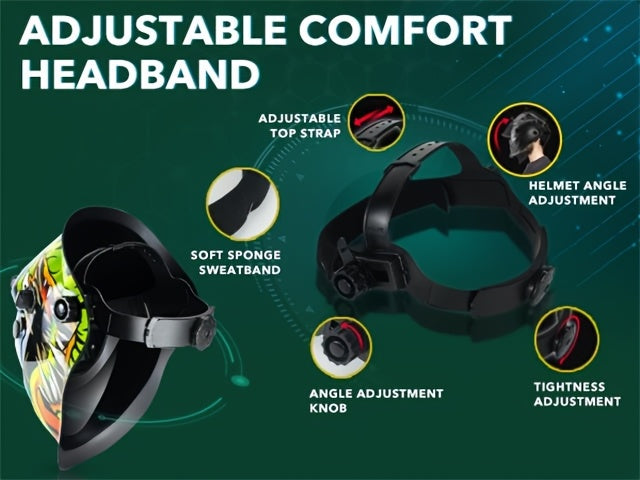 Welding Helmet Auto Darkening Welding Hood With Light True Color 1/1/1/2 Top Optical Clarity Wide Shade 9-13 Welder Helmet Welding Mask With Grinding