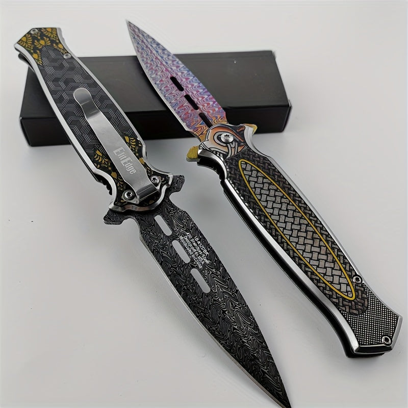 Noble high hardness carry a color fan pocket knife collection folding knife ultra-sharp portable knife one multi-functional household fruit knife