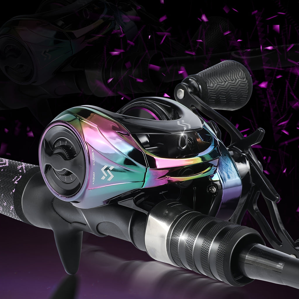 Sougayilang Fishing Rod And Reel Combo, Medium Fast Baitcasting Combo, 24-Ton Carbon Fiber 2 Pieces Fishing Poles With Baitcaster Reel Super Polymer Handle Baitcasting Fishing Combo