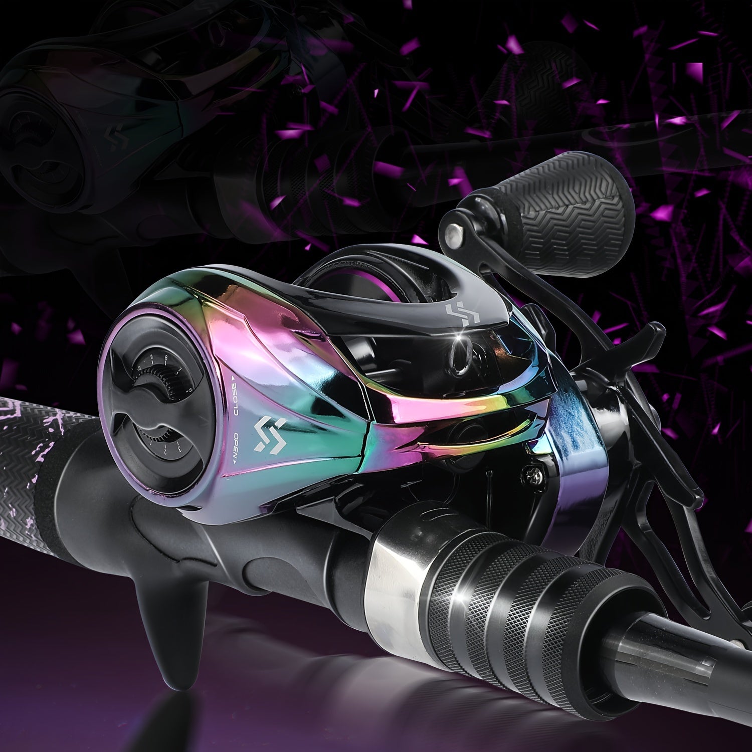 Sougayilang Fishing Rod And Reel Combo, Medium Fast Baitcasting Combo, 24-Ton Carbon Fiber 2 Pieces Fishing Poles With Baitcaster Reel Super Polymer Handle Baitcasting Fishing Combo