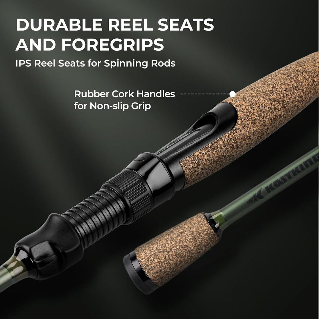 KastKing Spartacus II Twin-Tip Fishing Rod and Reel Combo, Spinning & Casting Combo, Fishing Poles and Reels Combo, KastFlex IM6 Graphite Blanks, 2pcs Rods with Extra Tip, Fishing Rod Cover, Mini Fishing Rod, Freshwater Fishi