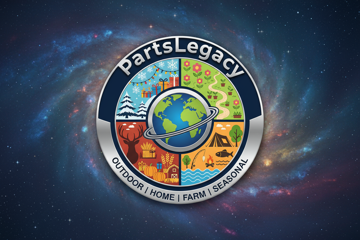 PartsLegacy Logo with Seasons and Lifestyle Elements